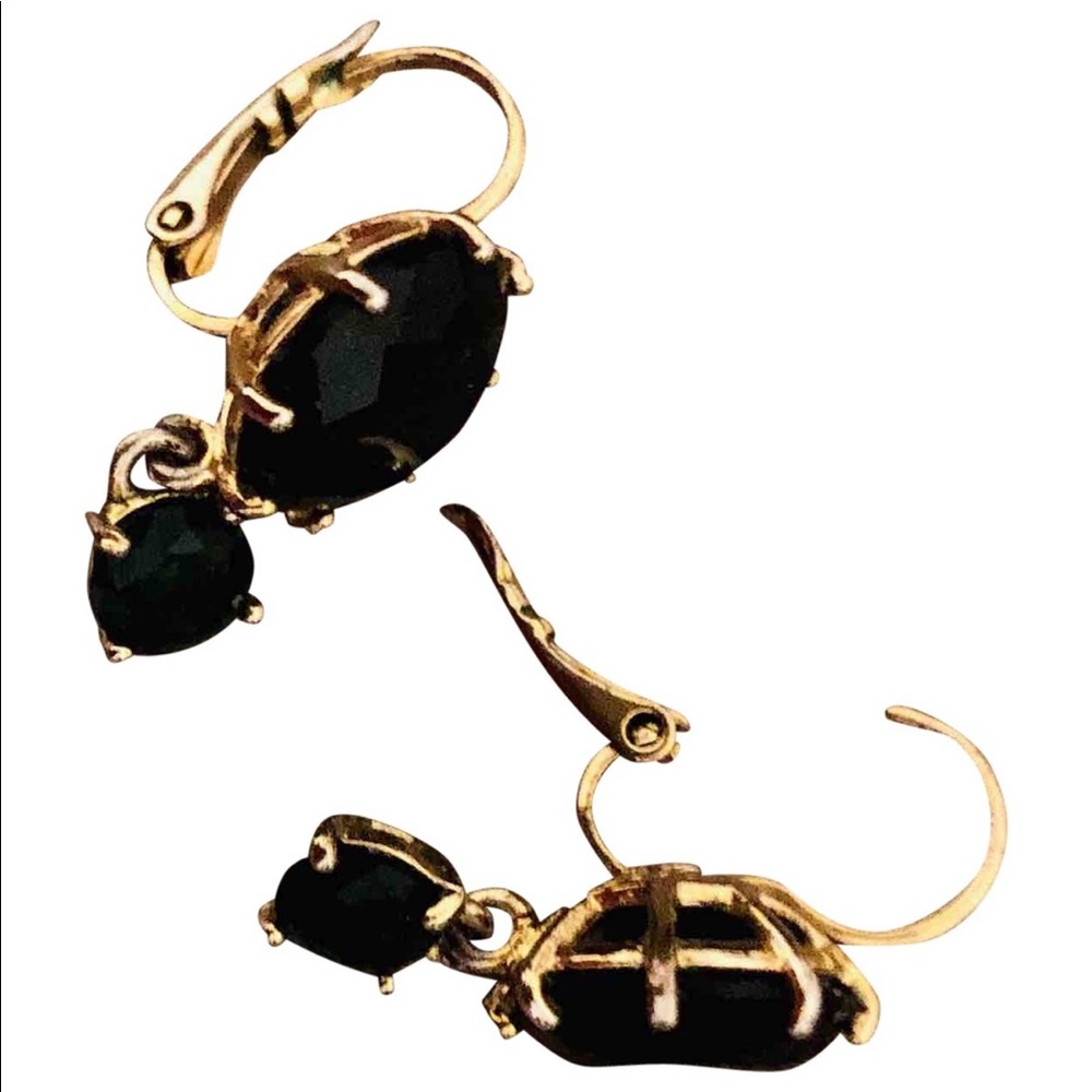 Les Nereides Paris dark emerald ear rings